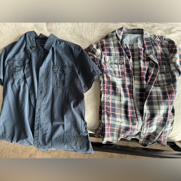 Short sleeve button up shirt. Both large. $10 each - Picture 1 of 1